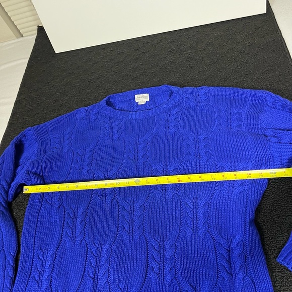Neiman Marcus Sweater Vintage Mens XL Cable Knit Pullover Silk Noil - Picture 4 of 8